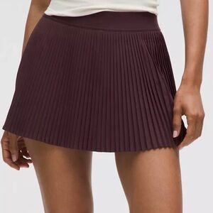 Lululemon Varsity High-Rise Pleated Tennis Skirt Size 4 Goodnight Plum Dark Red